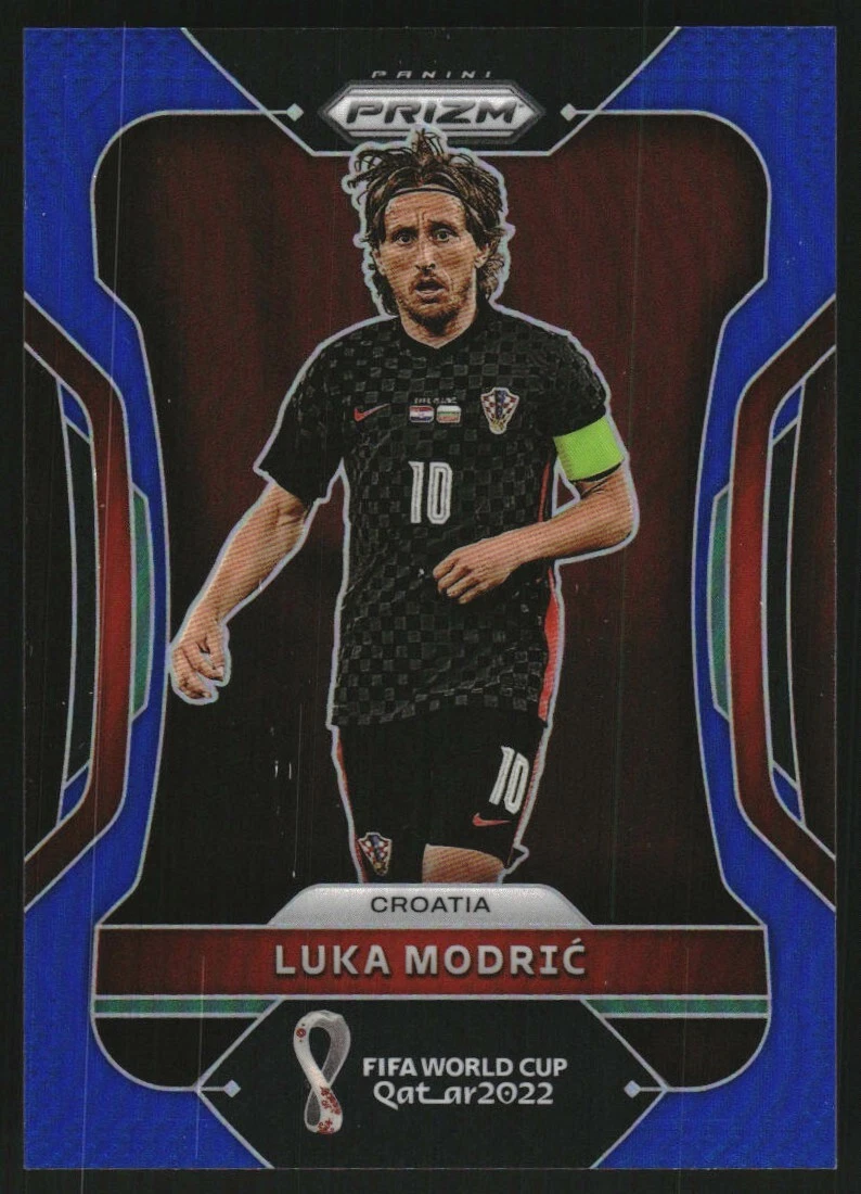 2022 Panini Prizm World Cup Prizms Blue #61 Luka Modric /299