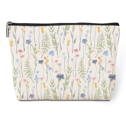 Colorful Flowers Makeup Bag Floral Lovers Gift Watercolor Flower Multicolor434