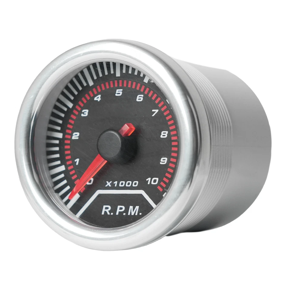 Tacómetro de coche de 2" 52 mm velocímetro medidor blanco LED 0 ~ 10000 RPM tinte de lente de humo Foto 4 de 4