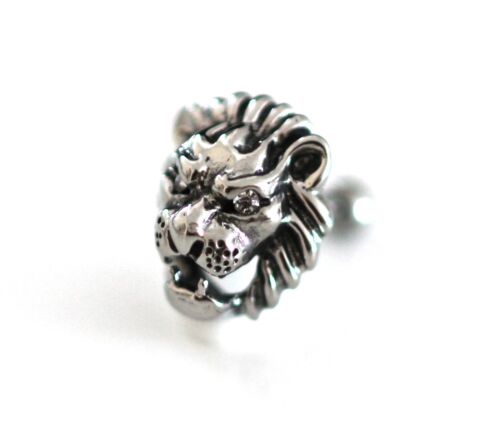 3D Skull Fake Plug Strass Tunnel Silber Ohrstecker Ohrring Rock Zirkonia Gothic - Bild 10 von 16