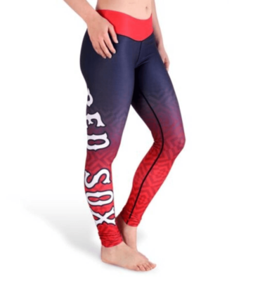 NEW MLB Boston Red Sox Gradient Print Leggings Red White & Blue