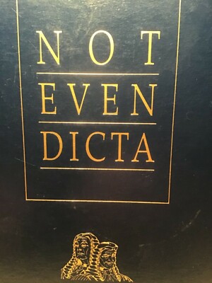 Not Even Dicta by Judge Stephen J. McEwen, Jr.Hardcover. PA Superior Court 