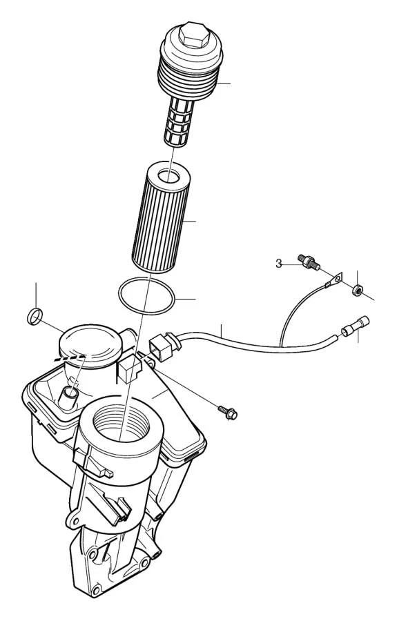 Genuine Volvo Oil Filter Housing With Oil Filter C30 C70 S40 S60 XC60  31338685 - Image 3 of 3