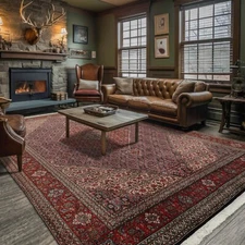 8'1" x 11'1" Hand Knotted 100% Wool 250 KPSI Authentic Mahi Tabrizz Area Rug