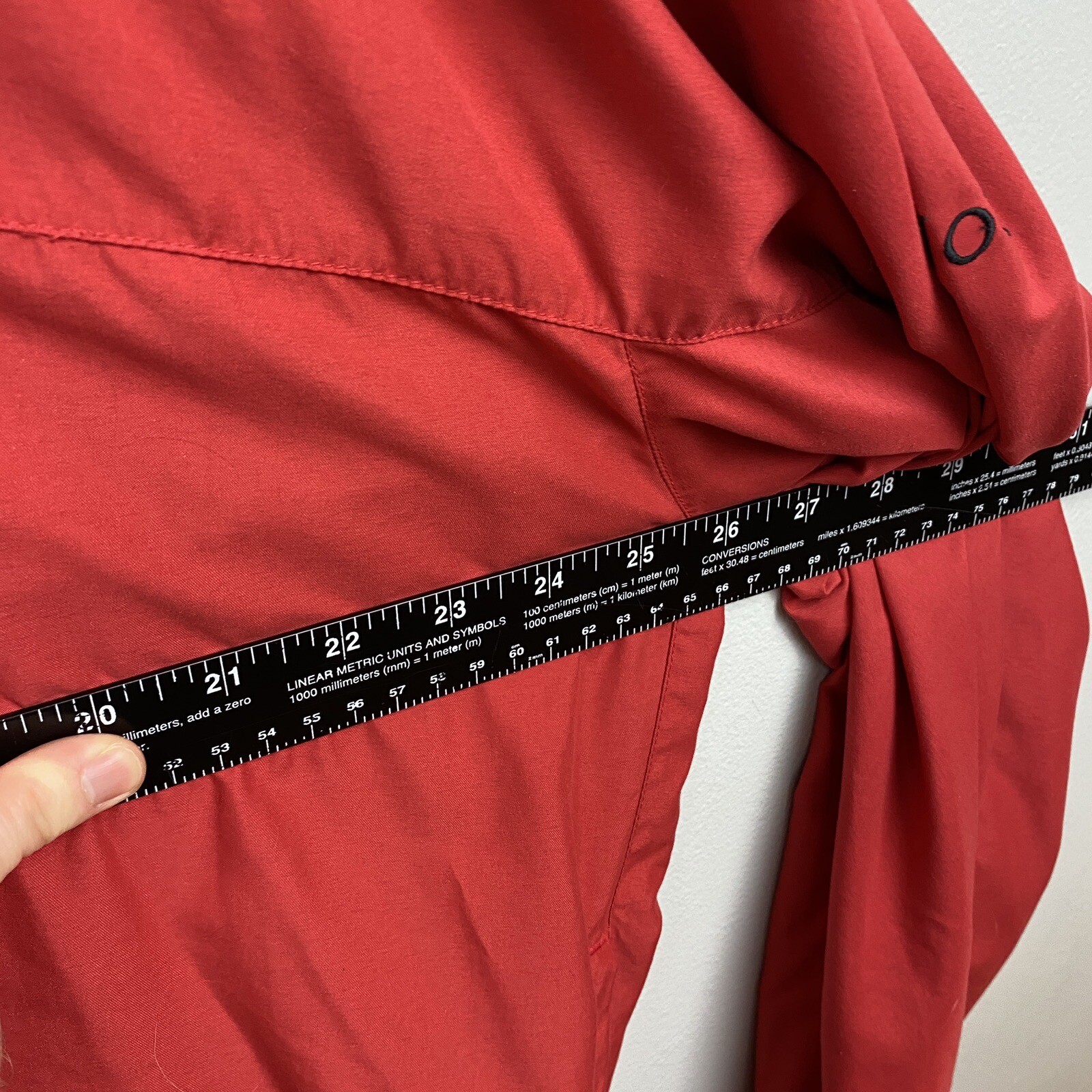 Footjoy windshirt mens xl red long sleeve pullover solid beech hollow V Neck