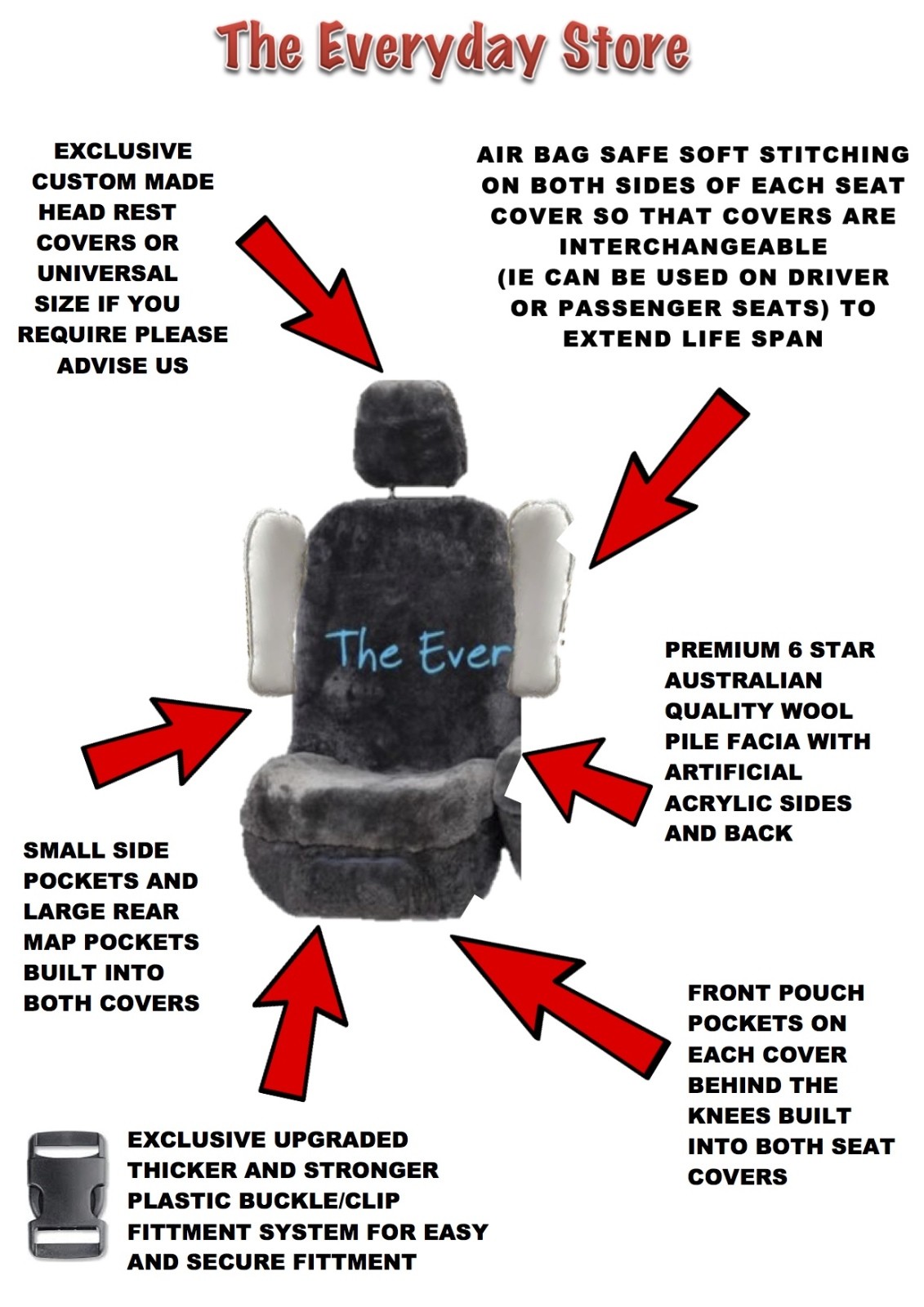 Isuzu MUX 20132024 Premium Sheepskin Car Seat Covers Pair Airbag Safe