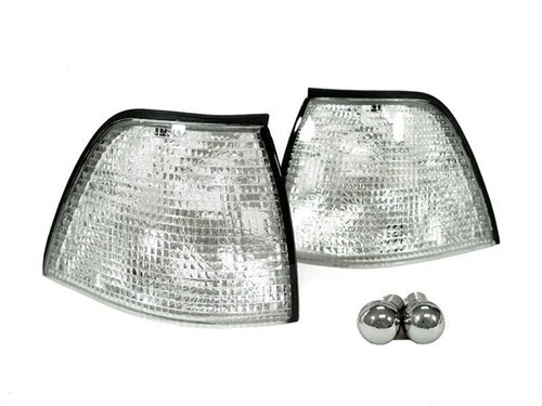 Euro CLEAR Corner Light + Chrome Bulbs For BMW E36 3D/4D Sedan M3