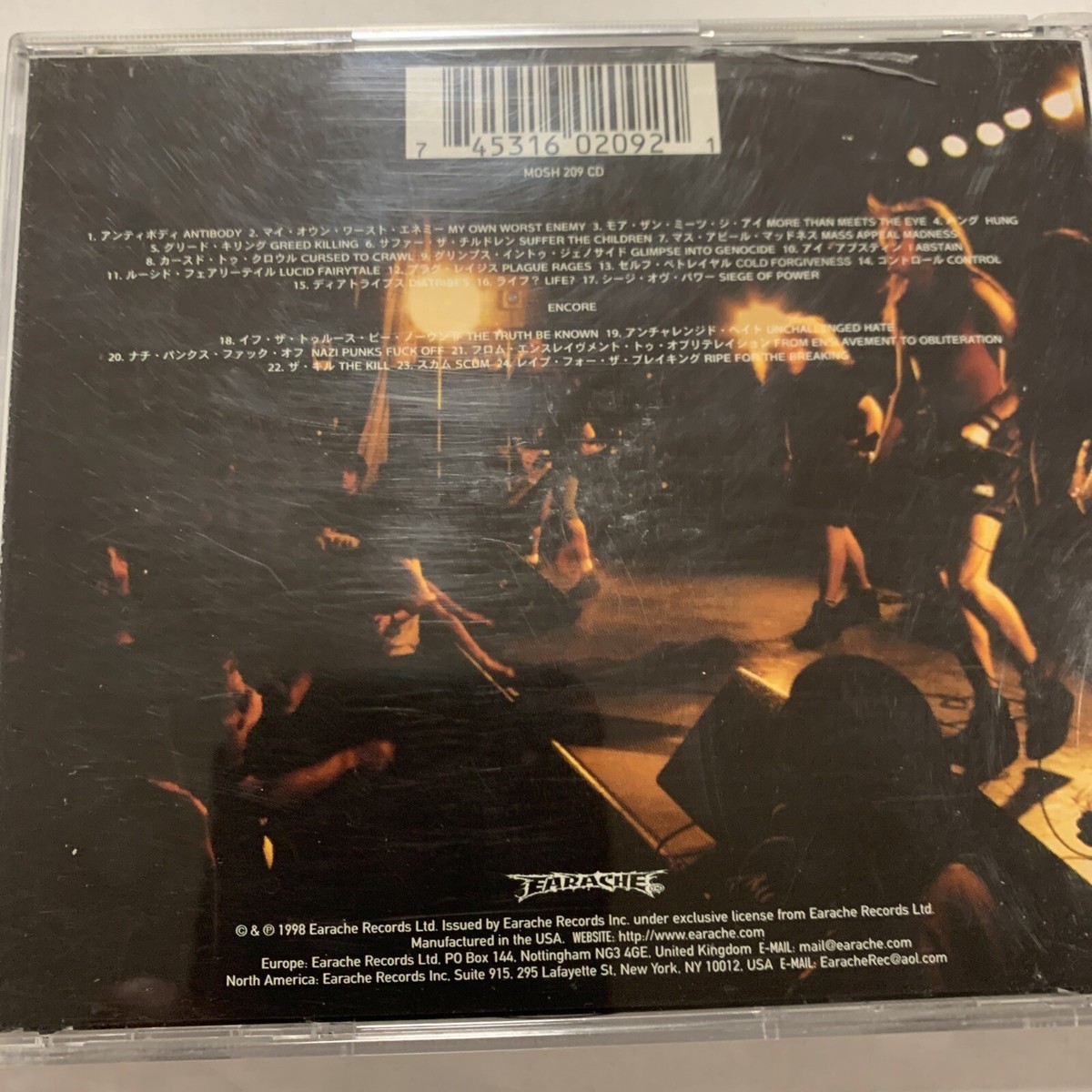 NAPALM DEATH レコード EARACHE RECORDS|NAPALM DEATH / SCUM|HARDOFFオフモール