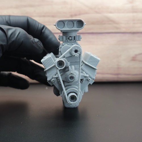 Chevrolet Big Block 454 Supercharger - 1:10 Scale - Engine Model Diecast 3D Car - Picture 2 of 10