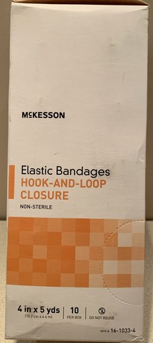 McKesson Elastic Bandages 4-inch x 15 Feet Hook and Loop Closure. 10 Rolls. NEW
