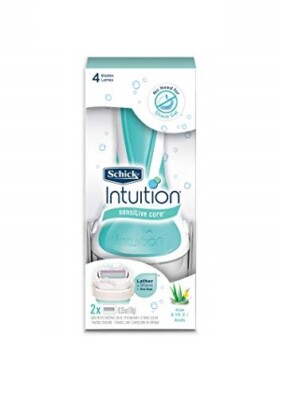 Schick Intuition Sensitive Care Razor with 2 Refill Blade Cartridges