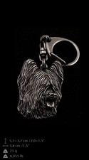 Briard, silver covered keyring, high qauality keychain Art Dog