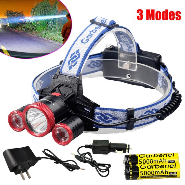 500LM Mini Headlight 2*CREE-XML-T6 Flashlight Headlamp Head Torch Lamp