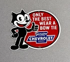 VINTAGE CHEVY FELIX CAT CHEVROLET PORCELAIN SIGN CAR GAS TRUCK MOTORCYCLE OIL