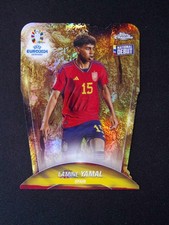 2024 Topps Chrome UEFA EURO Lamine Yamal National Debut Cast in Gold Die-Cut