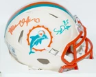 MARK CLAYTON & SUPER DUPER Signed Miami Dolphins RETRO Mini Helmet BECKETT COA 1