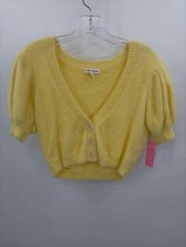 Pre-Owned For Love  Lemons Yellow Size Medium Cardigan Sweater