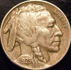 1925-P Buffalo Nickel Choice Original XF/AU Full Horn
