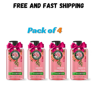 Herbal Essences Rose Hips Shampoo - Smooth, Shiny Hair with Vitamin (Pack of 4)