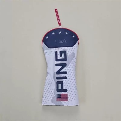 Ping USA Leather Wood Head Cover 4pcs Set (White & Blue) | eBay display picture 1