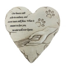 Heart Shaped Pet Dog Memorial Stones Grave Markers, Pet Dog Headstones Memorial
