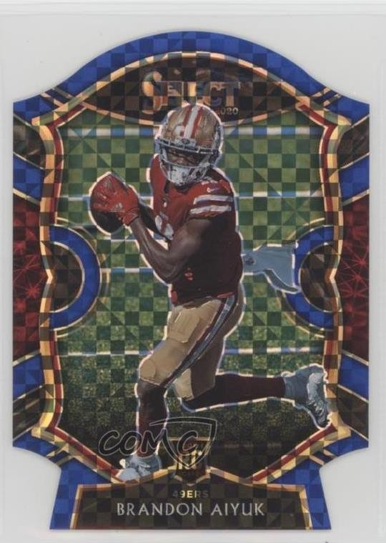 2020 Panini Select Concourse Blue Prizm Die-Cut Brandon Aiyuk #66 1d0h