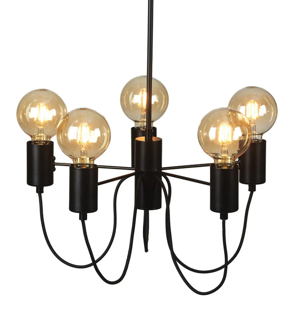 Ceiling Light Black Tala 5 Oaks Lighting 1707/5 BK
