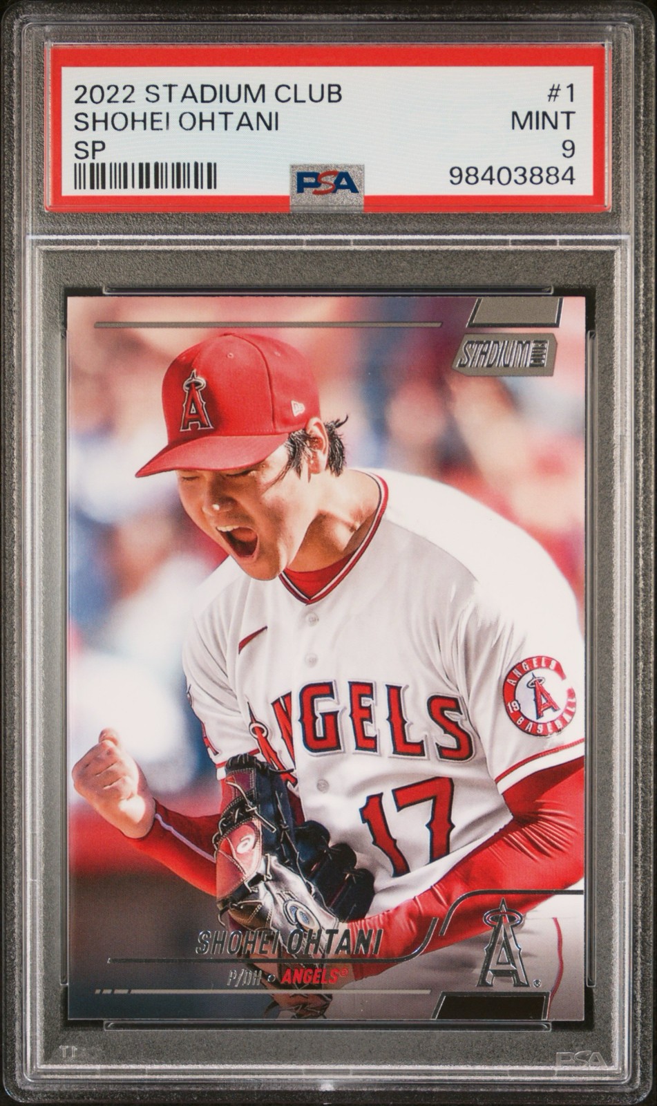 SHOHEI OHTANI IMAGE VARIATION SP PSA 9 2022 TOPPS STADIUM CLUB CARD #1 SSP