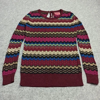 Pull Femme Missoni x Lindex Taille XS Viscose Tricot Zig Zag Chevron Paillettes - Photo 1/4