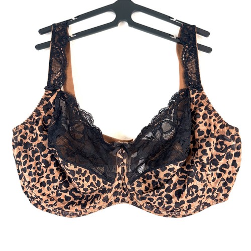 PRIMA DONNA Madison Full Cup Underwire Lace Animal Print Bra EU 100E US 44DD