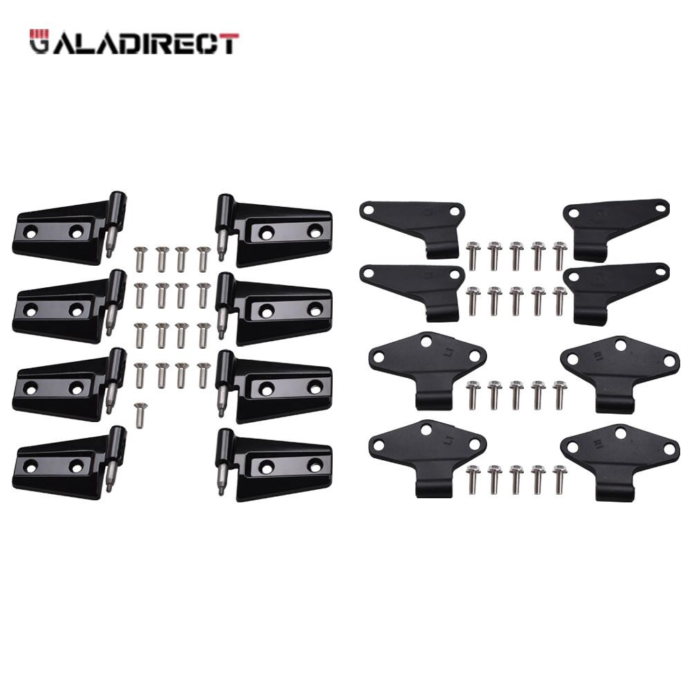 FOR 2007-2018 Jeep Wrangler JK Body Door Hinge Replacement Set Powder Coat 16pcs
