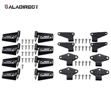 FOR 2007-2018 Jeep Wrangler JK Body Door Hinge Replacement Set Powder Coat 16pcs