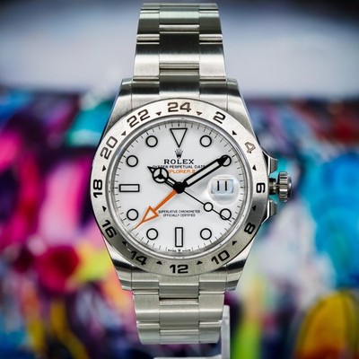 Rolex Explorer II GMT Polar Dial 42mm Stainless Steel BOX