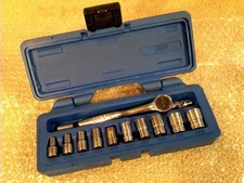 Cornwell Tools Blue Power 12 PC SAE  Socket Set 1/4"” Drive &++++++++