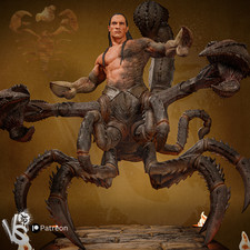 The Scorpion King personaggio stampato in 3D, kit modello eroe Dwayne Johnson non dipinto
