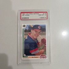 1991 UPPER DECK FINAL EDITION #17F JIM THOME RC HOF PSA 10