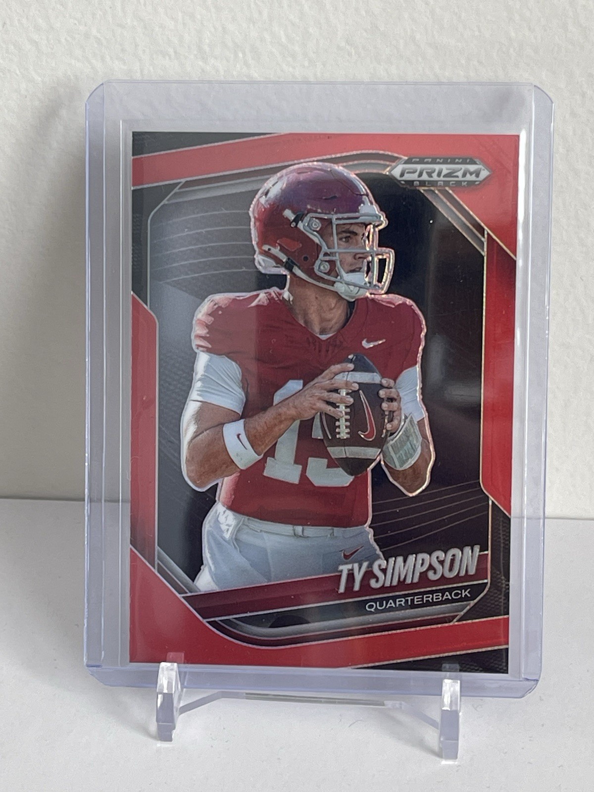 2025 Prizm Black Football, Ty Simpson, RED /299, #152