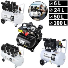 6L - 100L Fl&uuml;sterkompressor &ouml;lfrei Leise Druckluft Kompressor Luftkompressor