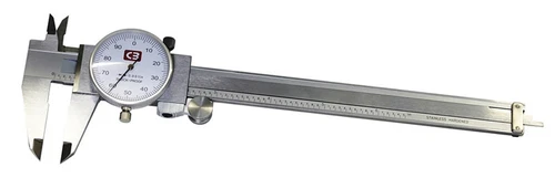 6" Premium Dial Slide Caliper, Stainless Steel, .001"Grads, .100"Per Rev