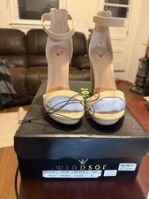 Windsor Women's Block High Heel - Natural V. Suede Color,  HighHeel Sandals