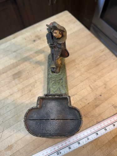 J & E Stevens William Tell Original Cast Iron Mechanical Bank 1896 Good Paint - Picture 5 of 13
