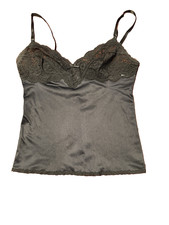 Vintage Black Vassarette Underneath it All Camisole Lingerie EUC Size 32 USA