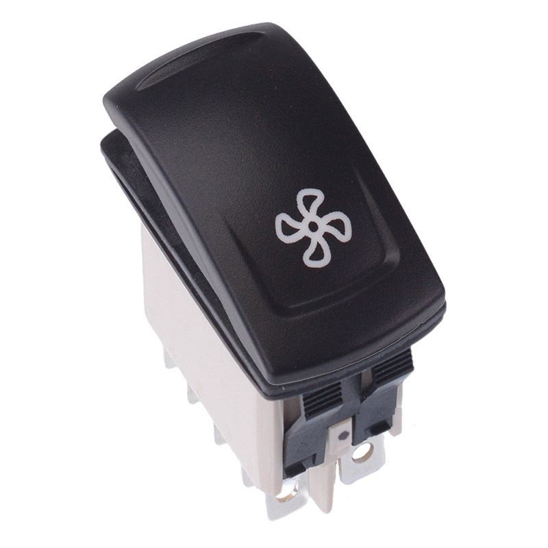 APEM Ventilator Fan Latching Red 24V LED Automotive Rocker Switch DPDT IP68