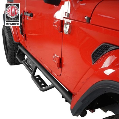 For 2018-2026 Jeep Wrangler JL Side Step Nerf Bars Drop Down Running Boards 4Dr