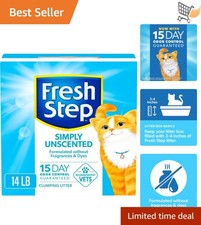 Unscented Cat Litter Clumping Fiber 14 lb with Activated Charcoal Odor Control