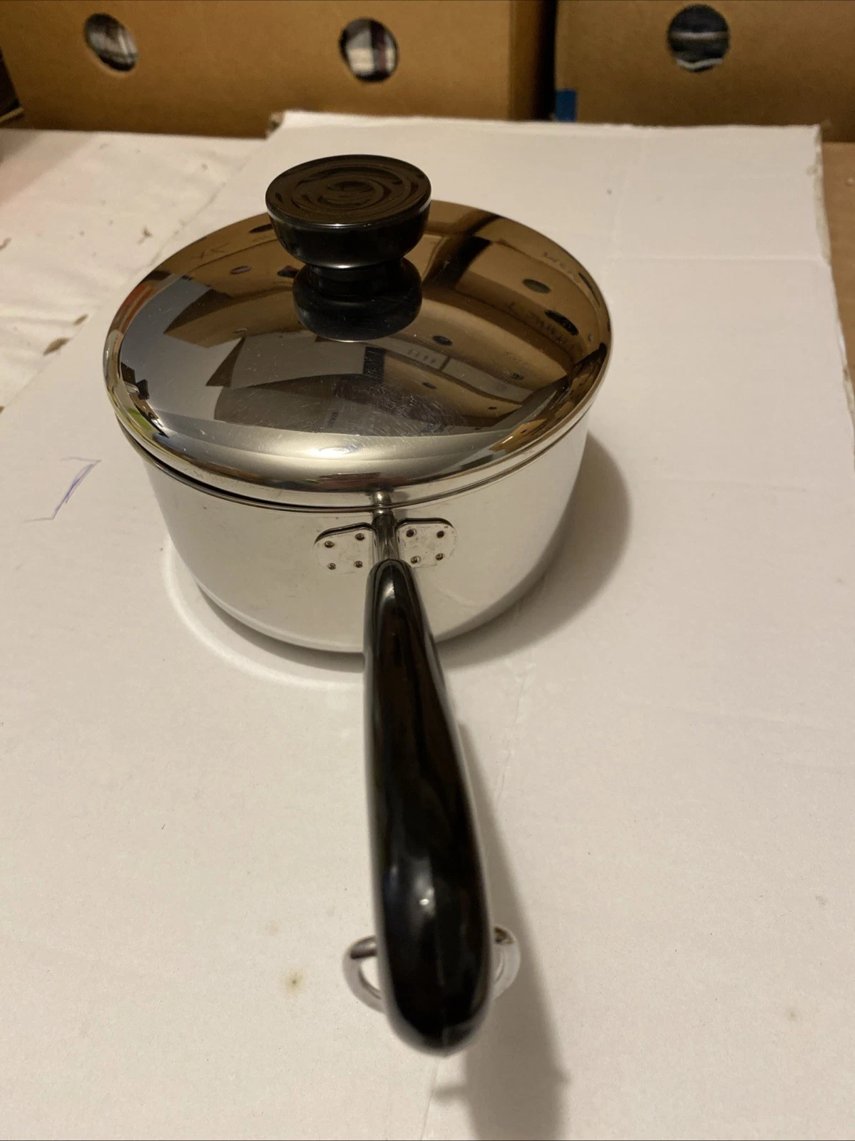 Revere Ware Stainless Steel 1 Quart Sauce Pan Pot with Lid
Opens in a new window or tab