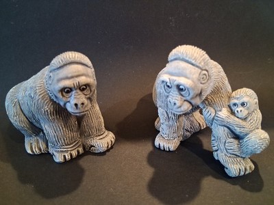 Monkey COAD Peru Vintage Silver Back Gorilla Exotic animal collectible figurine