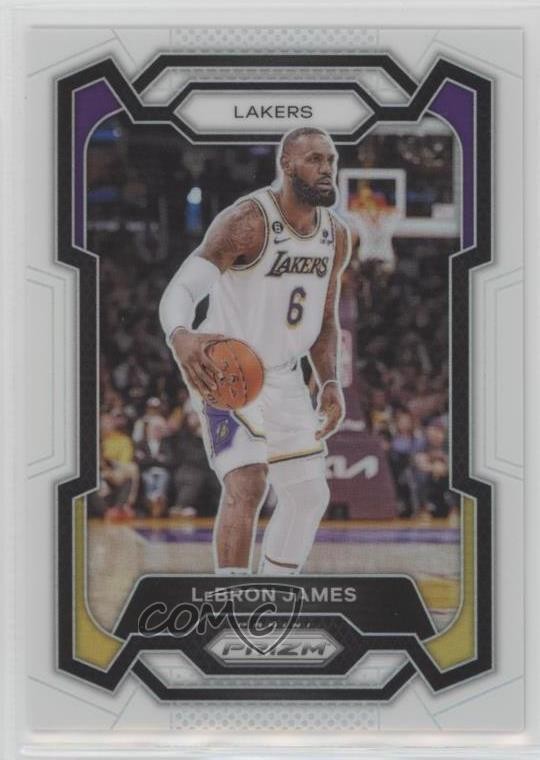 2023-24 Panini Prizm White Prizm 40/175 LeBron James #63 3a1