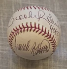 Brooks Robinson Frank Robinson Autographed Signed Major League Baseball Beckett