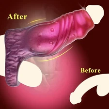 Male Fantasy Knot Penis Dotted Sheath for Enlargement Sleeve Delayed Ejaculation